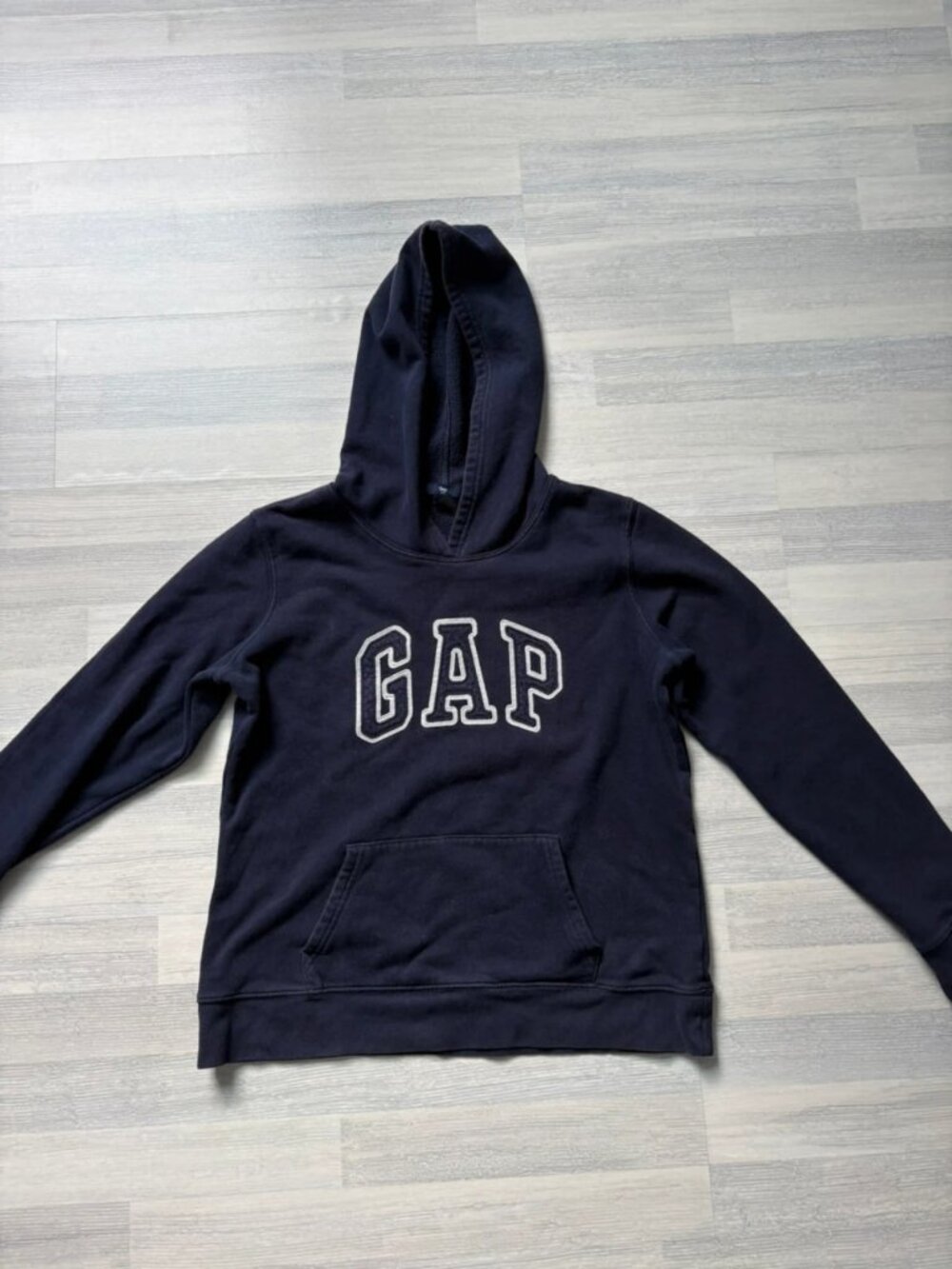 Women's Navy Logo Hoodie, Size M